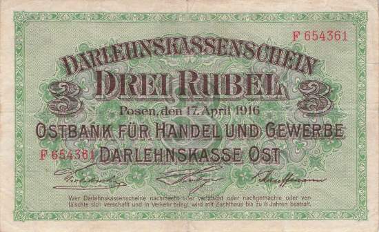 ro. 460 3 Rubel 1916